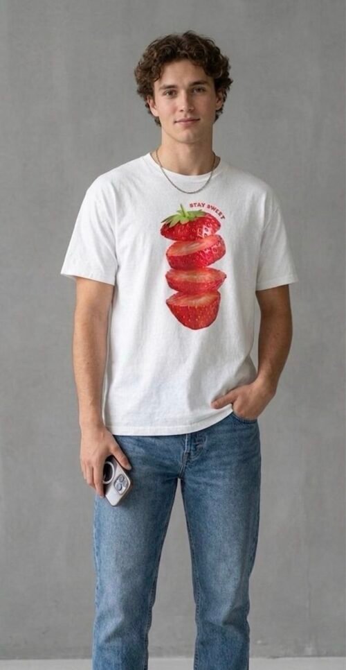 Strezz - strawberry- oversized tee - XL