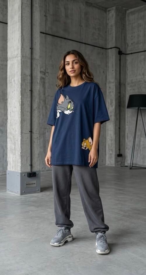 Tom& jerry - oversized tee - M